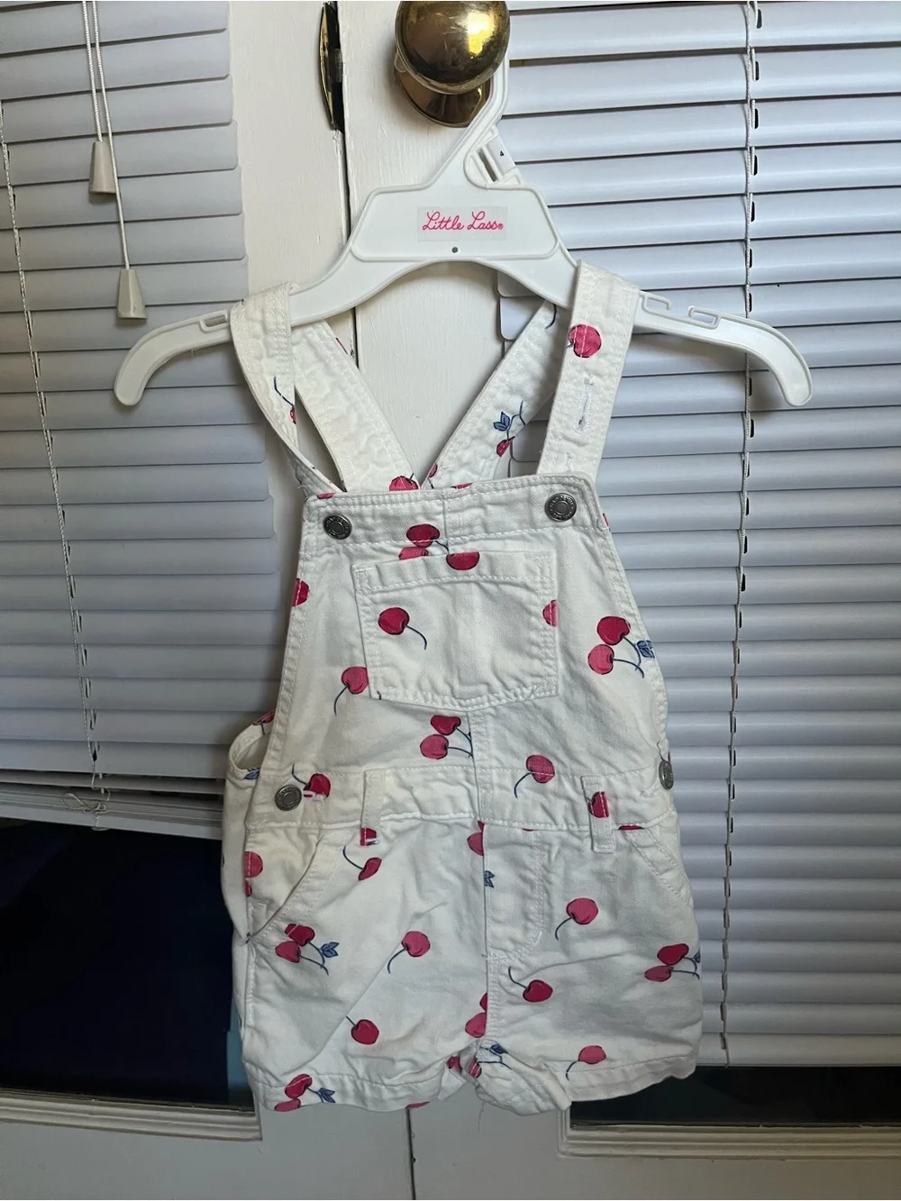 Baby GAP White Cherry Print Overalls for Kids